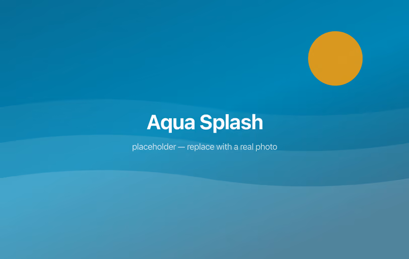 A clean residential pool serviced by Aqua Splash